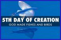 What did God create on the fifth day of creation?